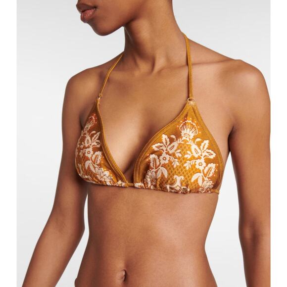 Zimmermann Raie Mini Bikini Brown Damask - 0 / XS - Picture 6 of 8